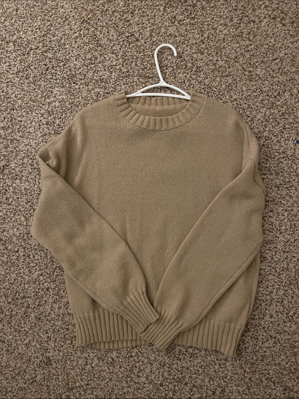 Classic Crewneck Sweater in Beige